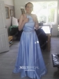 Princess Halter Satin Sweep Train Beading Prom Dresses