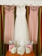 Tulle Scoop Neck Ball Gown Chapel Train Beading Wedding Dresses