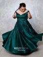 Ball Gown Off-the-shoulder Satin Floor-length Beading Prom Dresses