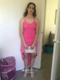 Sheath/Column V-neck Jersey with Ruffles Asymmetrical Hot High Low Prom Dresses