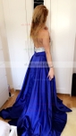 Ball Gown/Princess Floor-length Halter Satin Beading Prom Dresses