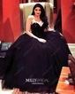 Ball Gown Sweetheart Tulle with Beading Floor-length Black Elegant Prom Dresses