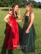 Ball Gown Off-the-shoulder Satin Floor-length Sashes / Ribbons Prom Dresses