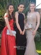 Ball Gown Off-the-shoulder Satin Floor-length Sashes / Ribbons Prom Dresses