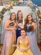 Ball Gown/Princess Floor-length Square Neckline Satin Appliques Lace Prom Dresses