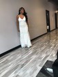 Trumpet/Mermaid V-neck Lace Sweep Train Wedding Dresses