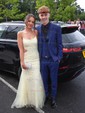 Tulle Square Neckline Trumpet/Mermaid Sweep Train Beading Prom Dresses