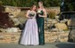 Ball Gown/Princess Sweep Train Scoop Neck Tulle Appliques Lace Prom Dresses