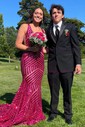 Trumpet/Mermaid V-neck Sequined Floor-length Prom Dresses