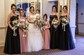 Tulle Square Neckline A-line Floor-length Bridesmaid Dresses