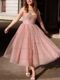 Ball Gown/Princess Ankle-length Square Neckline Tulle Pockets Prom Dresses