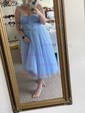A-line Sweetheart Tulle Ankle-length Short Prom Dresses
