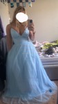 Ball Gown/Princess Floor-length V-neck Glitter Pockets Prom Dresses