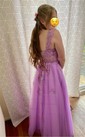 Ball Gown Off-the-shoulder Tulle Floor-length Appliques Lace Prom Dresses