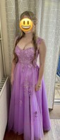 Ball Gown Off-the-shoulder Tulle Floor-length Appliques Lace Prom Dresses