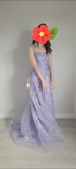 Ball Gown Scoop Neck Tulle Sweep Train Appliques Lace Prom Dresses