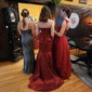 Ball Gown/Princess Square Neckline Tulle Sweep Train Prom Dresses With Sashes / Ribbons