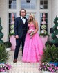 Ball Gown/Princess Sweetheart Tulle Sweep Train Prom Dresses With Appliques Lace