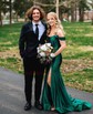 Trumpet/Mermaid Off-the-shoulder Silk-like Satin Sweep Train Prom Dresses With Ruched