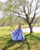 Ball Gown/Princess Sweetheart Tulle Glitter Sweep Train Prom Dresses With Appliques Lace