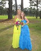 A-line Sweetheart Chiffon Sweep Train Prom Dresses With Split Front