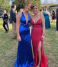 Trumpet/Mermaid V-neck Jersey Sweep Train Prom Dresses With Beading