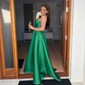 Ball Gown/Princess Sweetheart Satin Sweep Train Prom Dresses With Pockets