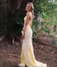 Trumpet/Mermaid Sweetheart Lace Tulle Sweep Train Prom Dresses With Beading