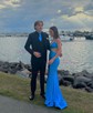 Trumpet/Mermaid V-neck Jersey Sweep Train Prom Dresses With Crystal Detailing