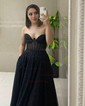 Ball Gown/Princess Sweetheart Glitter Floor-length Prom Dresses With Pockets