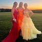 Trumpet/Mermaid V-neck Jersey Sweep Train Prom Dresses With Crystal Detailing