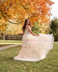 Ball Gown/Princess Sweetheart Tulle Sweep Train Prom Dresses With Tiered