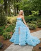 Ball Gown/Princess Sweetheart Tulle Sweep Train Prom Dresses With Tiered