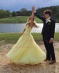 Ball Gown/Princess Sweetheart Tulle Floor-length Prom Dresses With Bow