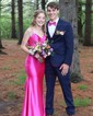 Trumpet/Mermaid Sweetheart Silk-like Satin Sweep Train Prom Dresses With Split Front