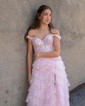 Ball Gown/Princess Sweetheart Tulle Sweep Train Prom Dresses With Tiered