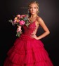 Ball Gown/Princess V-neck Tulle Floor-length Prom Dresses With Beading