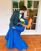 Trumpet/Mermaid V-neck Jersey Sweep Train Prom Dresses With Beading