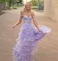 Ball Gown/Princess Sweetheart Tulle Sweep Train Prom Dresses With Tiered