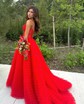 Ball Gown/Princess Sweetheart Tulle Sweep Train Prom Dresses With Appliques Lace