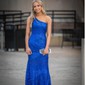 Trumpet/Mermaid One Shoulder Sequined Sweep Train Prom Dresses