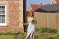 Sheath/Column Cowl Neck Glitter Floor-length Prom Dresses With Ruched