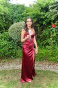 Sheath/Column Cowl Neck Silk-like Satin Floor-length Prom Dresses With Beading