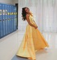 Ball Gown/Princess One Shoulder Satin Sweep Train Prom Dresses With Bow