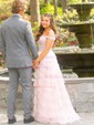 Ball Gown/Princess Sweetheart Tulle Sweep Train Prom Dresses With Tiered