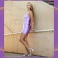 Lilac Cut Out Sweetheart Satin Ruched Bodycon Mini Dress