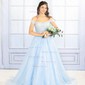 Ball Gown/Princess Off-the-shoulder Glitter Sweep Train Prom Dresses With Ruched