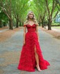 Ball Gown/Princess Sweetheart Tulle Sweep Train Prom Dresses With Tiered