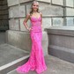 Trumpet/Mermaid Sweetheart Tulle Sweep Train Prom Dresses With Pearl Detailing