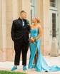 Trumpet/Mermaid Off-the-shoulder Silk-like Satin Sweep Train Prom Dresses With Ruched